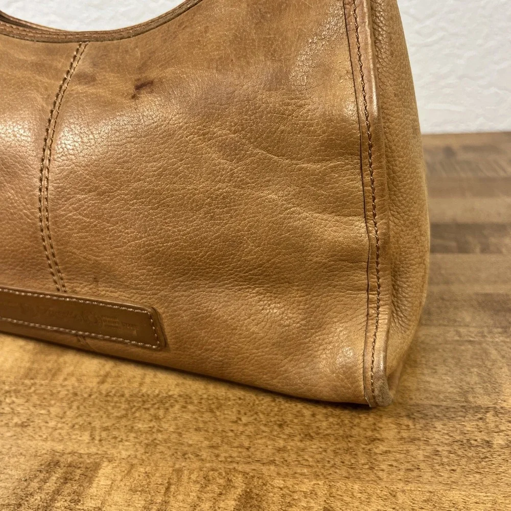 Vintage Fossil 1954 Genuine Leather Purse Shoulder Handbag Tan #75082